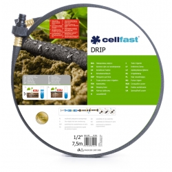 Nawadniający wąż ogrodowy DRIP - 1/2", 7,5m - Cellfast