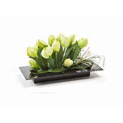 Ikebana prostokątna - naczynie do kompozycji florystycznych - 39 x 17 cm - kolor czarny