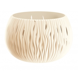 Doniczka okrągła Sandy Bowl Basic - 29 cm - kremowy