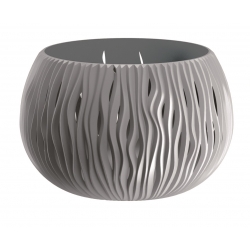 Doniczka okrągła Sandy Bowl Basic - 37 cm - kamienny szary