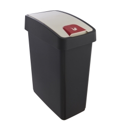 Kosz na śmieci z naciskaną pokrywą - Magne - 25 litrów - grafitowy