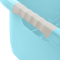 Ergonomiczna wanna na pranie z miękkimi uchwytami - Janne - wodny niebieski
