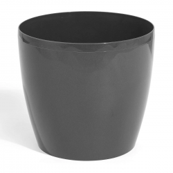 Doniczka okrągła Coubi Duo - 23 cm - Grafitowa