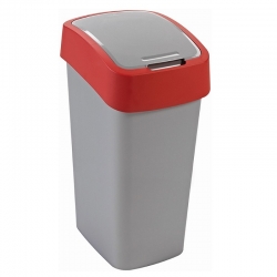 Kosz do sortowania śmieci Flip Bin - 50 litrów - czerwony