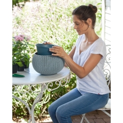 Doniczka wisząca Cozies M - śr. 36 cm - ciemnobrązowa