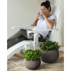 Doniczka wisząca Cozies M - śr. 36 cm - ciemnobrązowa