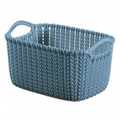 Koszyk prostokątny Knit - 3 litry - niebieski