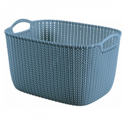 Koszyk prostokątny Knit - 19 litrów - niebieski