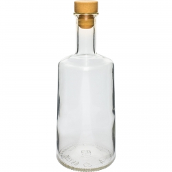 Butelka Rosa z korkiem - biała - 250 ml
