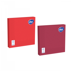 Serwetki papierowe - 33 x 33 cm - AHA - 100 szt. + 20 szt. GRATIS - odcienie czerwieni