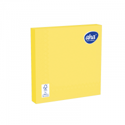 Serwetki papierowe - 33 x 33 cm - AHA - 100 szt. + 20 szt. GRATIS - żółte