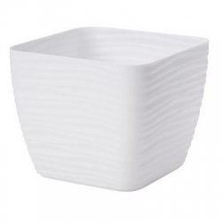 Osłonka kwadratowa Sahara petit - 15 cm - biały
