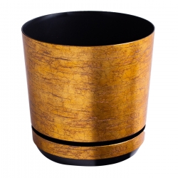 Doniczka okrągła Dekor - 26 cm - antyczne złoto