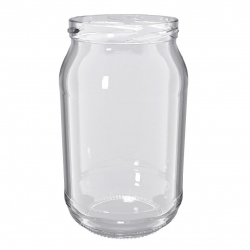 Słoje zakręcane szklane, słoiki - fi 82 - 900 ml + zakrętki białe - 120 szt.
