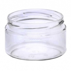 Słoiki zakręcane szklane, słoje - fi 82 - 250 ml z białymi zakrętkami - 8 szt.