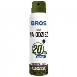 Spray na odzież odstraszający i zabijający kleszcze - BROS - 90 ml