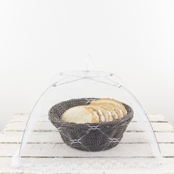 Moskitiera, osłonka na żywność w kształcie parasola - chroni od muszek - 30 x 30 cm