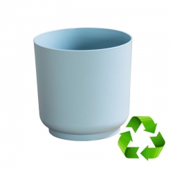 Doniczka zrobiona w 100% z materiałów z recyklingu - Satina Eco Recycled - 20 cm - pudrowy błękit