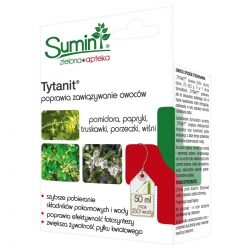 Tytanit  - poprawia zawiązywanie owoców pomidorów, papryki, truskawki, porzeczki, wiśni - Sumin - 50 ml
