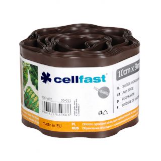 Brązowe obrzeże trawnikowe - 10 cm, 9 m - Cellfast