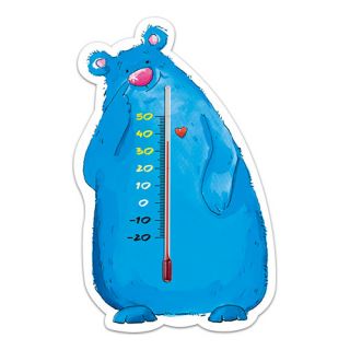 Termometr pokojowy samoprzylepny do pokoju dziecięcego - wzór miś