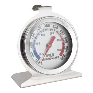 Termometr do piekarnika ze stali nierdzewnej - do zawieszenia lub postawienia 50-300 C - 40 x 70 mm