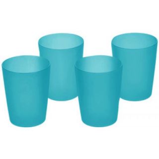 Zestaw kubków plastikowych - 4 x 0,25 litra - niebieski