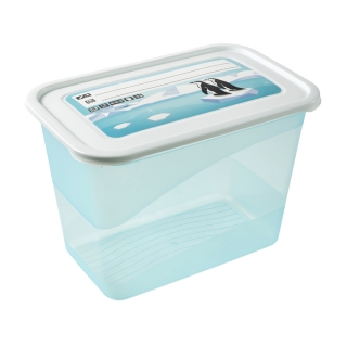 Pojemnik prostokątny na żywność z etykietą wielokrotnego zapisu - Mia "Polar" - 7,2 litra - lodowy niebieski