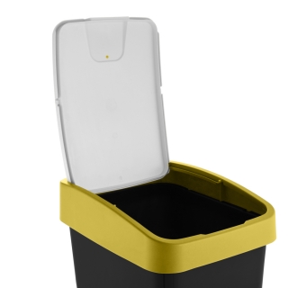 Kosz na śmieci z naciskaną pokrywą - Magne - 45 litrów - żółty capri