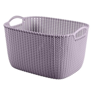 Koszyk prostokątny Knit - 19 litrów  - jasny fiolet