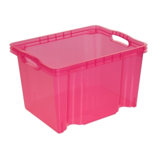 Pojemnik do przechowywania - Multi-Box - rozmiar M - różowy transparentny