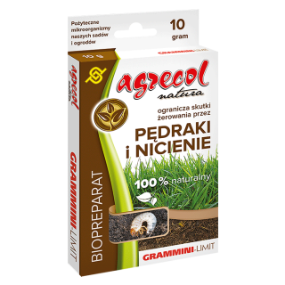 EKO Grammini-Limit - naturalny preparat ograniczający żerowanie pędraków, nicieni i innych owadów - Agrecol - 10 g