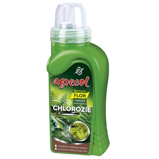 Nawóz przeciwko chlorozie - na blednięcie i żółknięcie liści - Agrecol - 250 ml