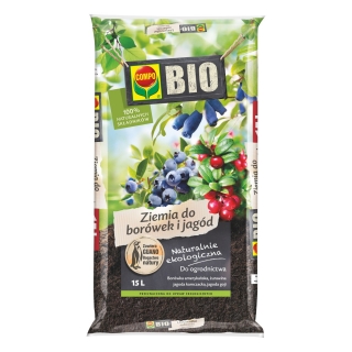 BIO podłoże do borówek, jagód i innych roślin kwaśnolubnych - Compo - 15 l