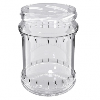 Słoiki zakręcane szklane na miód - fi 82 - 500 ml z zakrętkami - "Pszczoła na czarnym tle" - 8 szt.