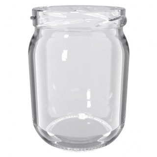 Słoiki zakręcane szklane na miód - fi 82 - 540 ml z zakrętkami - "Pszczoła na czarnym tle" - 8 szt.