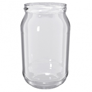 Słoiki zakręcane szklane na miód - fi 82 - 900 ml z zakrętkami - "Pszczoła na czarnym tle" - 8 szt.