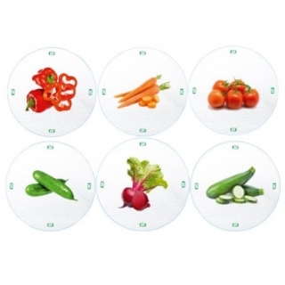 Zakrętka do słoików (gwint 6) - warzywa na białym tle mix - śr. 82 mm - 100 szt.