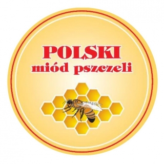 Zakrętka do słoików (gwint 6) - Polski miód - śr. 82 mm