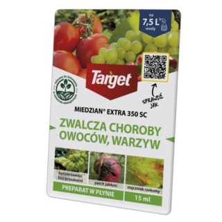 Miedzian Extra 350 SC - zwalcza choroby warzyw, drzew i krzewów owocowych - Target - 15 ml