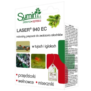 Laser 940 EC - na szkodniki w tujach i iglakach. Zwalcza wełnowce, przędziorki i miseczniki - Sumin - 25 ml