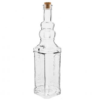 Butelka szklana z korkiem - Wieża - 750 ml
