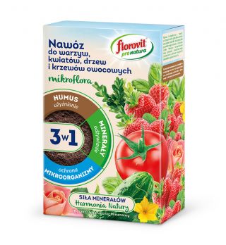 Nawóz do warzyw, kwiatów, drzew i krzewów owocowych 3 w 1 - użyźnia, odżywia i chroni - Pro Natura - Florovit - 1 kg