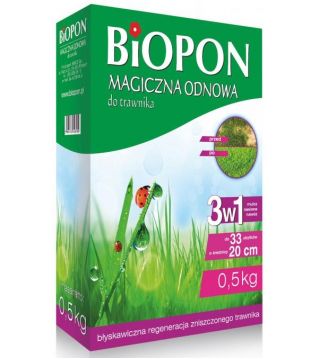 Magiczna odnowa trawnika - 3 w 1 - Biopon - 0,5 kg