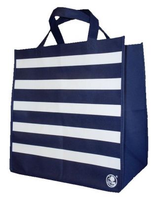 Eko-torba na zakupy - 34 x 36 x 22 cm - paski marynarskie