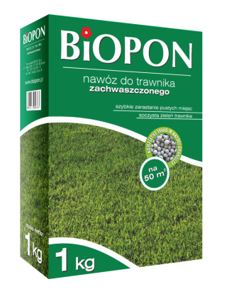 Nawóz do zachwaszczonego trawnika - Biopon - 1 kg
