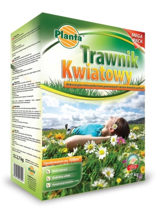 Trawnik kwiatowy - mieszanka traw gazonowych oraz kwiatów - 2,7 kg
