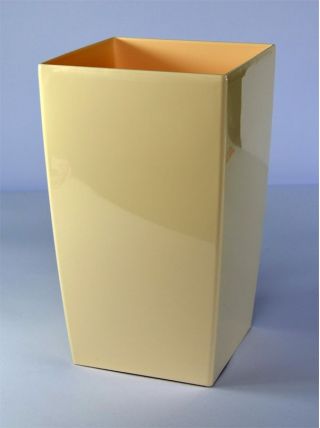 Wysoka doniczka Coubi 16 x 16 cm + wkład - Kremowa - Prosperplast
