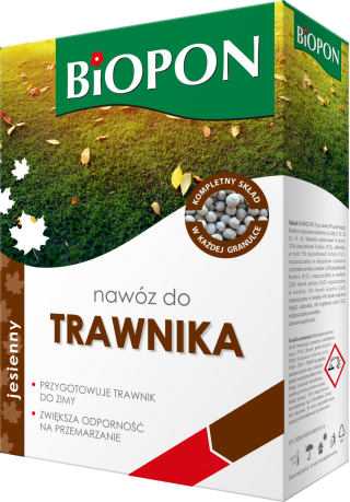 Nawóz jesienny do trawników - hartuje i zabezpiecza trawnik przed zimą - Biopon - 3 kg