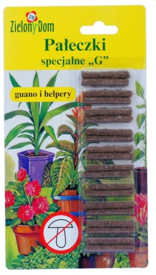 Specjalne pałeczki nawozowe "G" - do roślin osłabionych przez choroby grzybowe - Zielony Dom - 20 sztuk